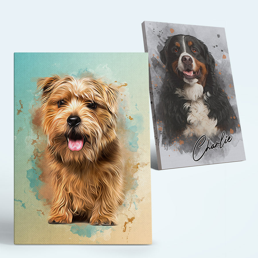custom pet portraits on canvas